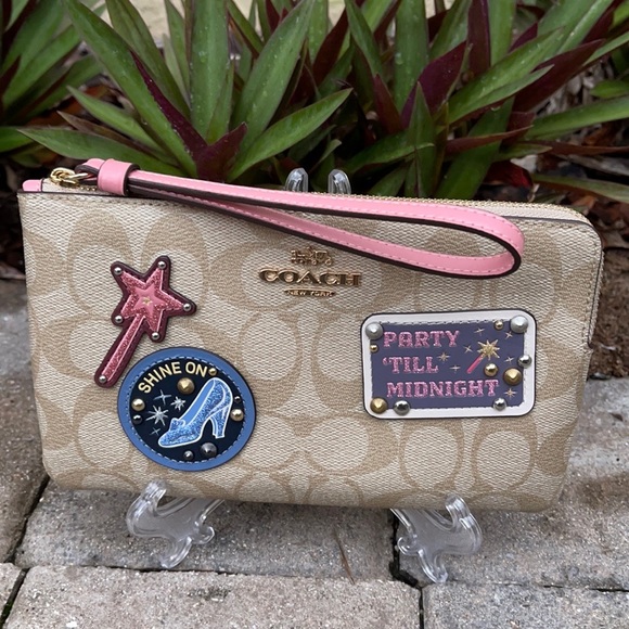 Coach Handbags - COACH SIGNATURE DISNEY LARGE CORNER ZIP WALLET